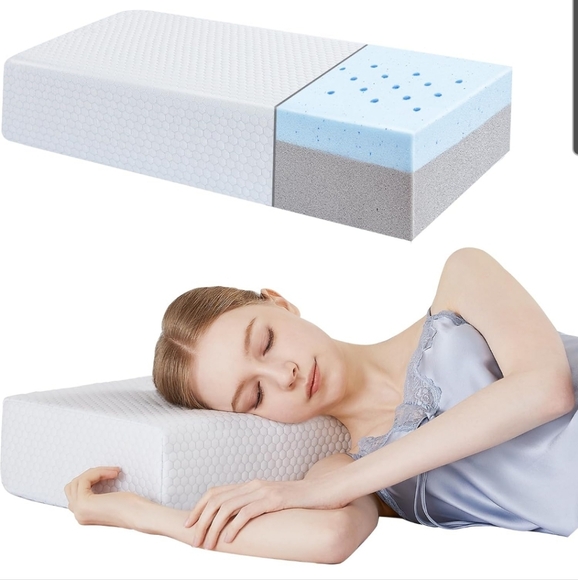 Cube Pillow for Side Sleeper, Cooling Square Pillow with Memory Foam - Picture 1 of 6